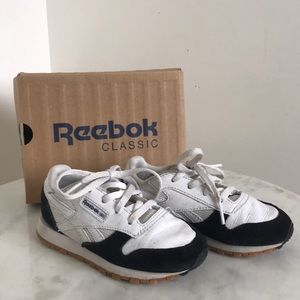 Toddler white and black Reebok Classics